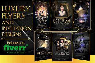 do luxury hip hop, concert, and event flyer