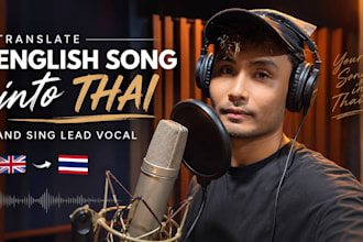 translate english song into thai and sing lead vocal