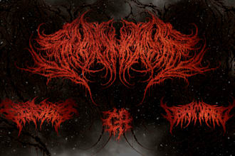 design a brutal death metal logo