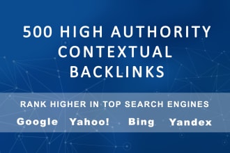 provide 500 contextual high authority backlinks