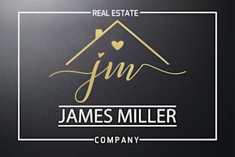do modern and elegant real estate signature logo design