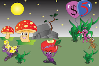 draw any cartoon caricatures or story book scene