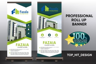 design professional roll up banner within 24 hours