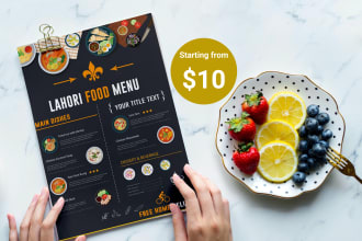 do modern food menu, digital menu, restaurant menu design