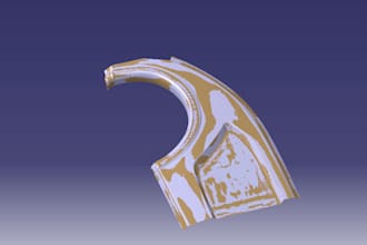 do 3d scan to cad,  3d design, and surface modeling