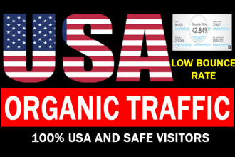 drive USA  web traffic with low bounce rate