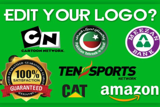 edit, recolor, change font, vectorize, make transparent logo