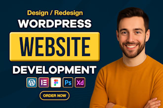 create responsive wordpress website design, blog or website development