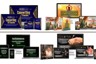 design 3d ecover bundle, ebook cover, digital mockup set