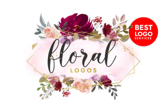 create a floral logo design