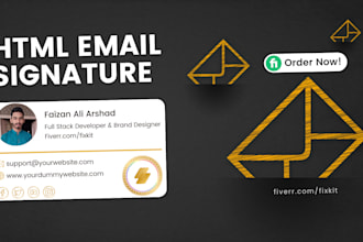 design a clickable HTML email signature
