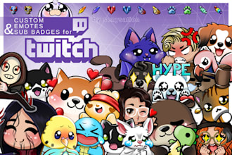 draw cute custom emotes and badges
