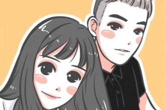 draw cute and kawaii chibi illustration for you