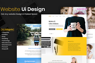 do unique professional psd ui landingpage app design