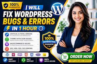 fix wordpress issues, fix wordpress errors, bugs, fix wordpress website