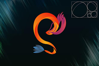 design 3d abstract logo using golden ratio