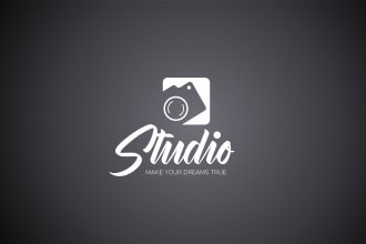 design modern photography logo watermark and signature