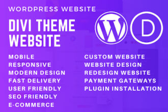 design responsive divi wordpress website in divi builder