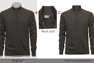 create a ghost mannequin or neck joint