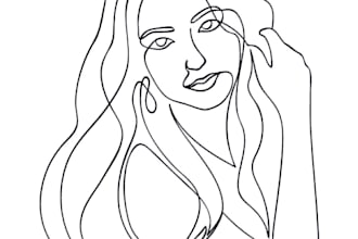create a one line art drawing