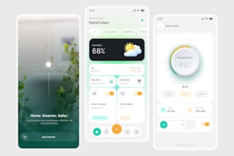 do mobile app UI UX design with clickable prototype in figma