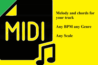 make melody and chords in midi for your track