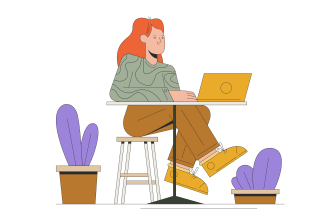 draw flat vector illustration for web or app