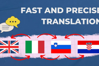 translate english, italian, slovenian or croatian language