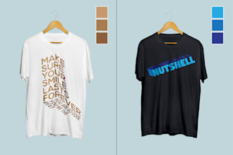 do minimalist typography t shirt design