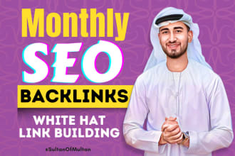 450 monthly white hat SEO backlinks