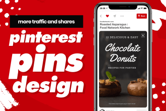 design modern pinterest pins for any blog or website