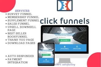professionally build and fix your funnel using clickfunnels