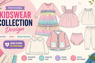 design a professional kidswear fashion collection