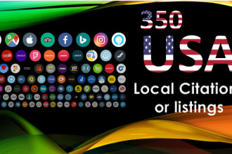 do 350 local citations for local seo USA uk canada india italy uae aus germany