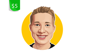 draw illustrated headshot avatar from a photo