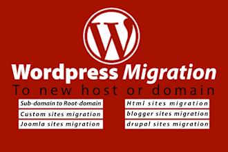 move wordpress site to new host or domain