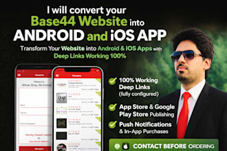 convert your base44 website into android and ios app