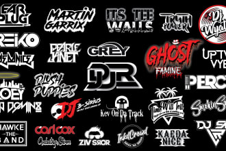 design a creative , custom logo for dj, band, rap, music, or any business