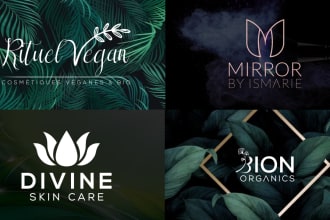 design natural beauty cosmetic floral skincare spa logo