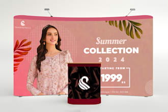 design eye catching trade show booth and exhibition banners
