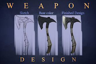 design unique weapons illustrations