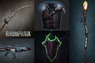design unique weapons illustrations