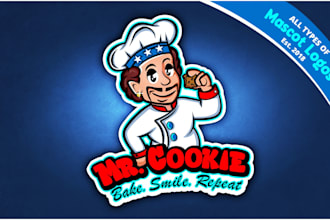 design highly attractive mascot cartoon logo design