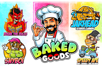 design highly attractive cannabis mascot cartoon logo design