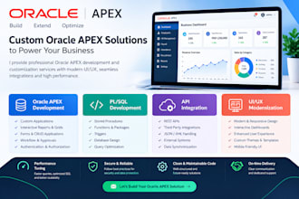develop custom oracle apex application and fix apex bugs