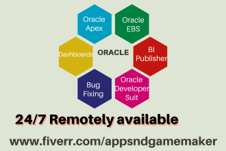 develop and edit your application using  oracle apex