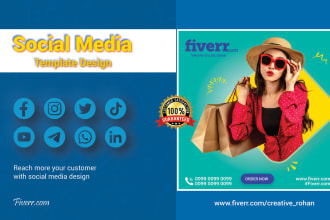 social media post design and  youtube thumbnail design