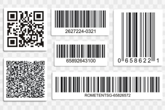 create bar code label, barcode sticker, qr code in 24 hrs
