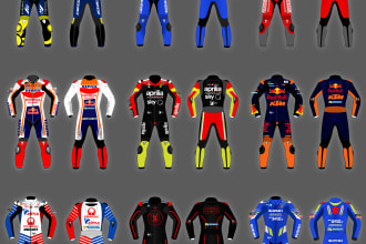 design motorcycle racing suit, jacket and gokart suit