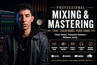 mix and master your song to industry standard, radio ready